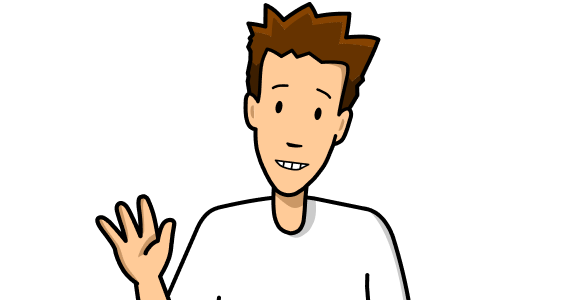 BrainPOP character Tim waving hello