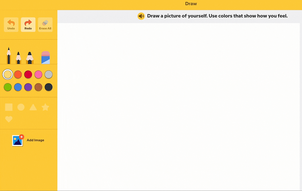 Draw a picture of yourself. Use colors that show how you feel.