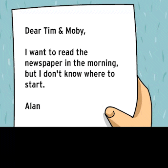 Intro to BrainPOP's "Reading a Newspaper" movie