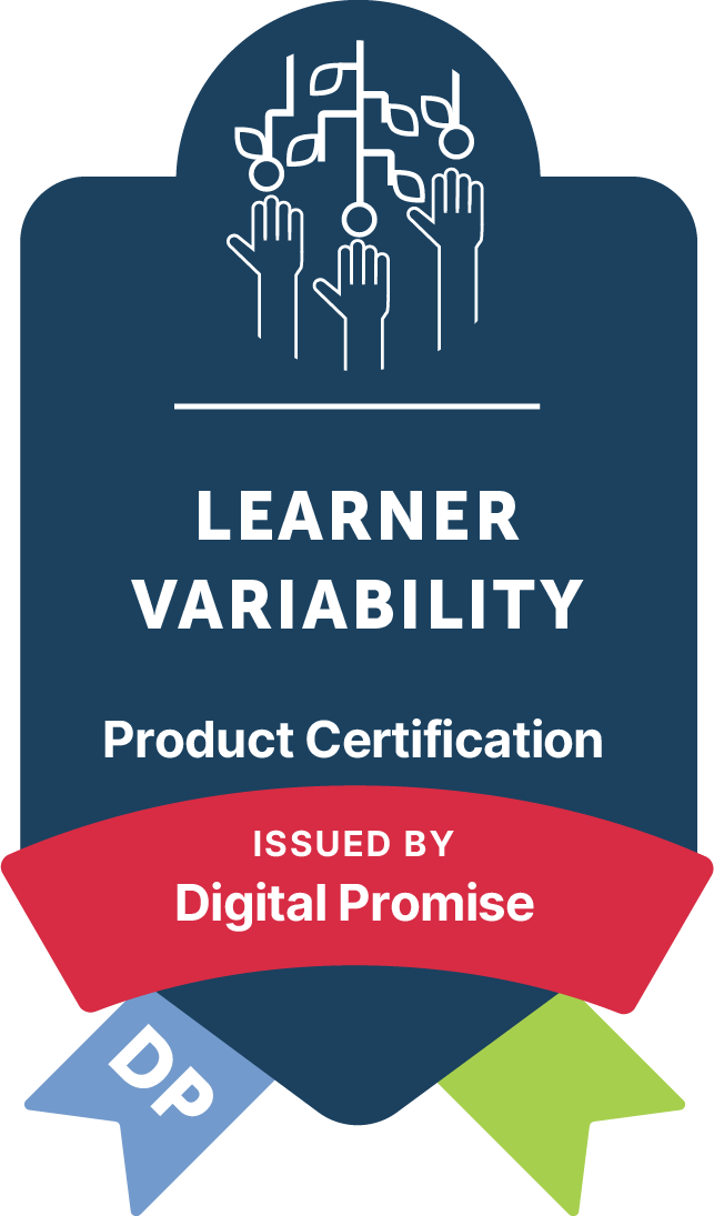 Learner variability product certification, issued by Digital Promise