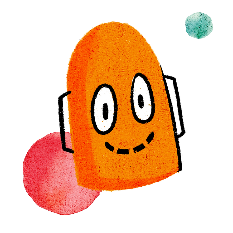 Orange watercolor Moby head