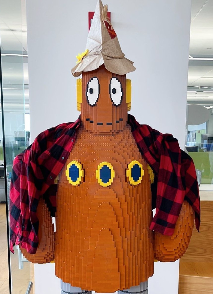 Lifesize Moby built with Legos in the BrainPOP office