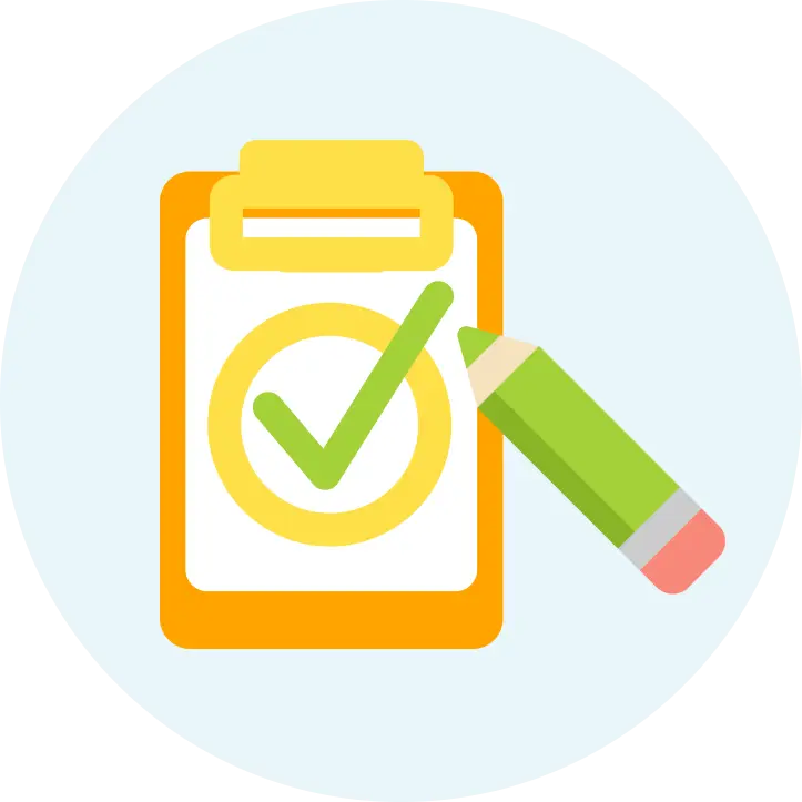 Clipboard with a checkmark