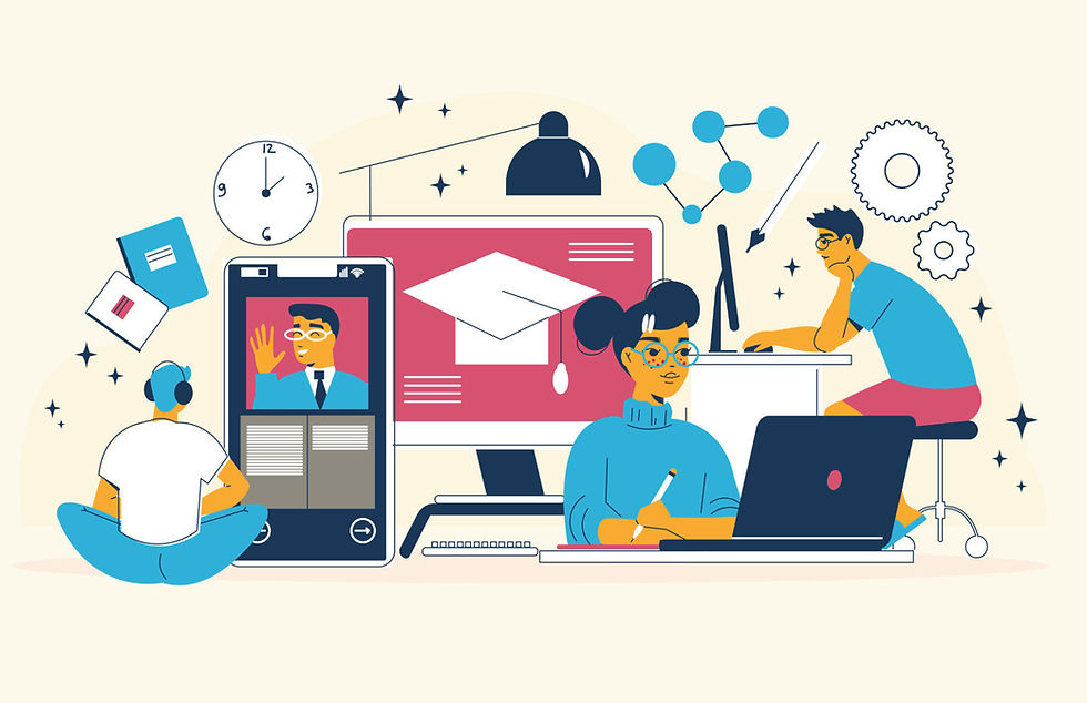 Variety of ways to learn, from books to computers to podcasts