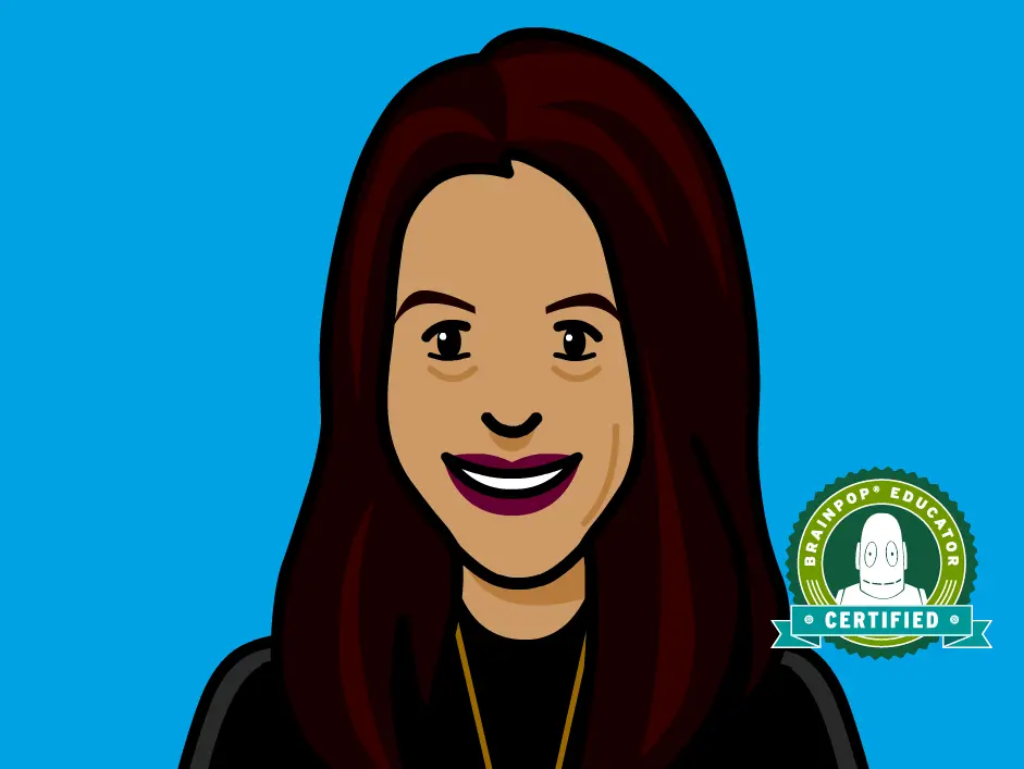 Animated depiction of Jackie Patanio, Certified BrainPOP Educator