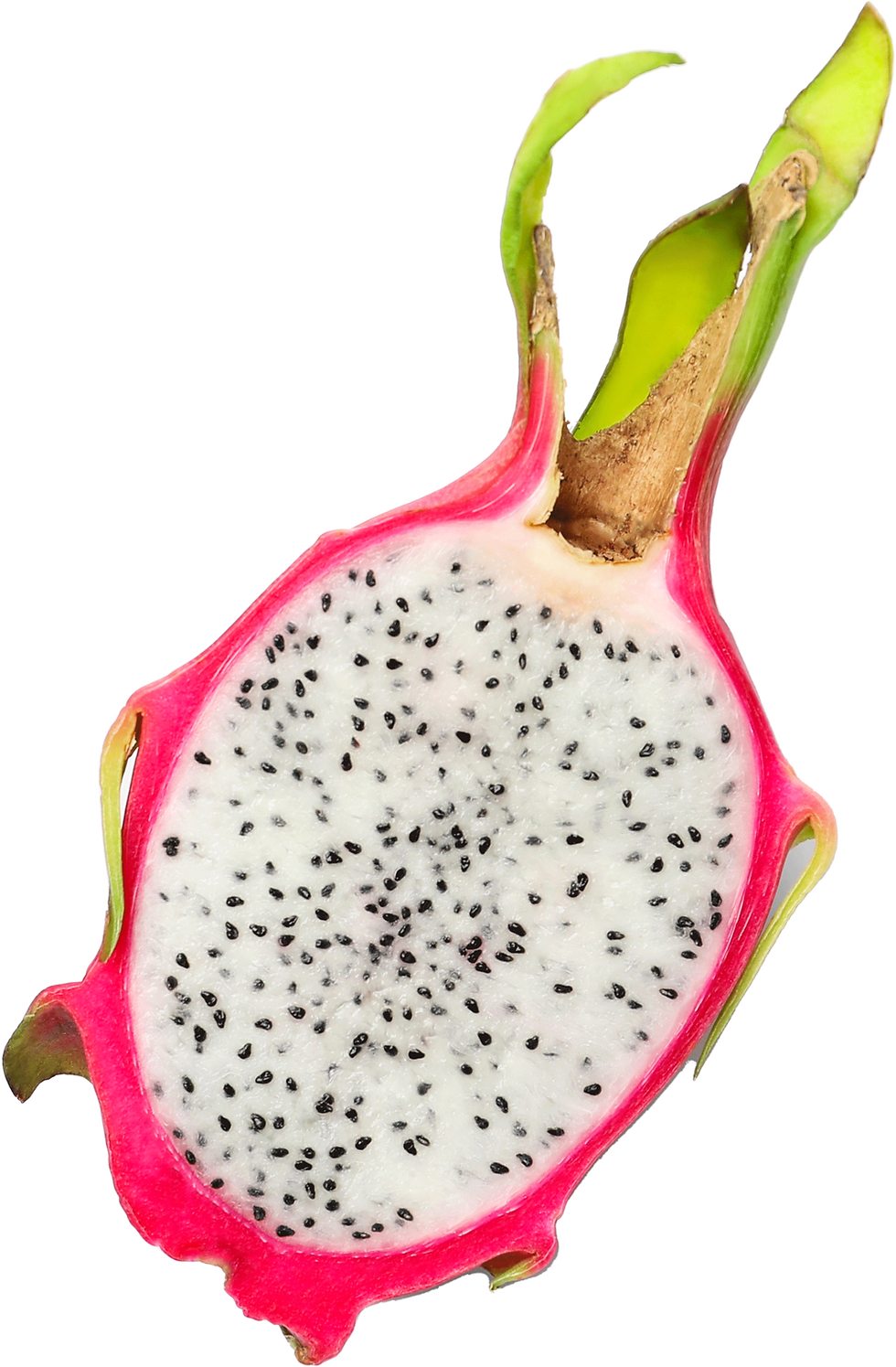 Dragon fruit cut in half