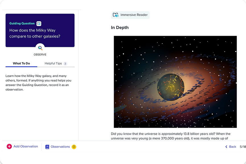 Investigation containing the guiding question "How does the Milky Way compare to other galaxies? 
